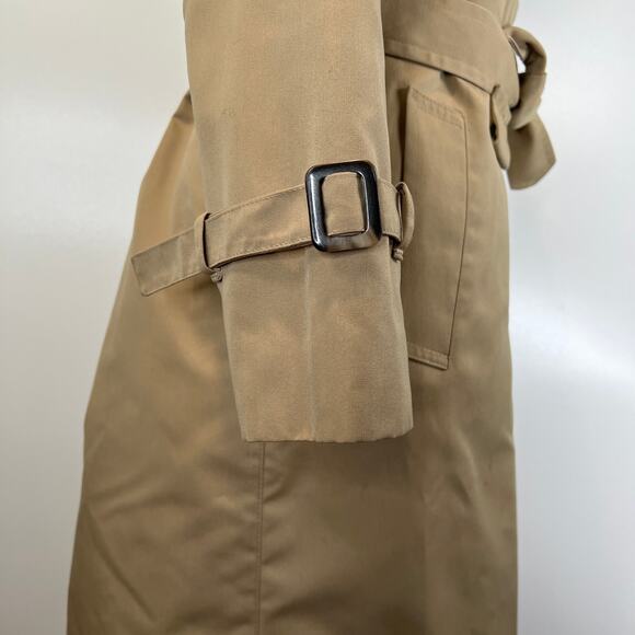 Eddie Bauer Trench Coat Vintage Double Breasted Removable Down Liner Preppy - Picture 9 of 12